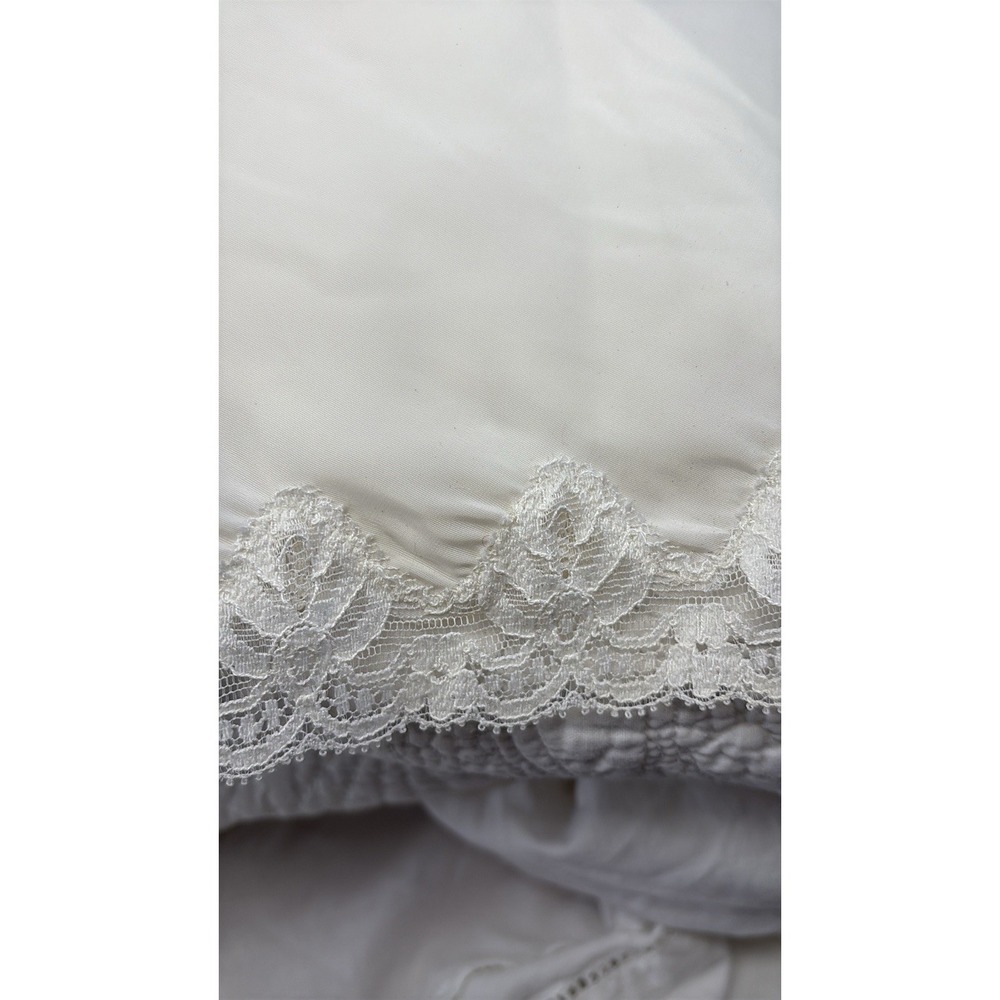 Vintage Wonder Maid Ivory Lace Slip Chemise Nightgown Fine Lingerie Size 34 - Picture 12 of 16